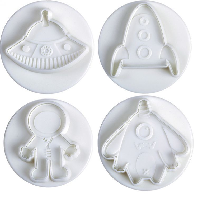 Pavoni Plunger Cutters Space 4 piece | Sugar N Spice Cakes