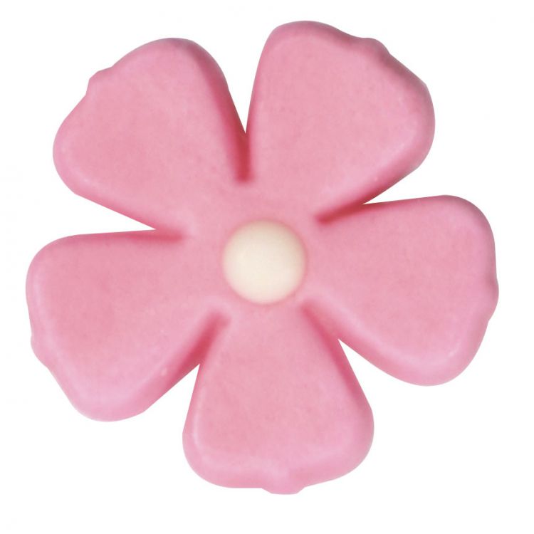 Pink Five Petal Flower - 26mm | Sugar N Spice Cakes